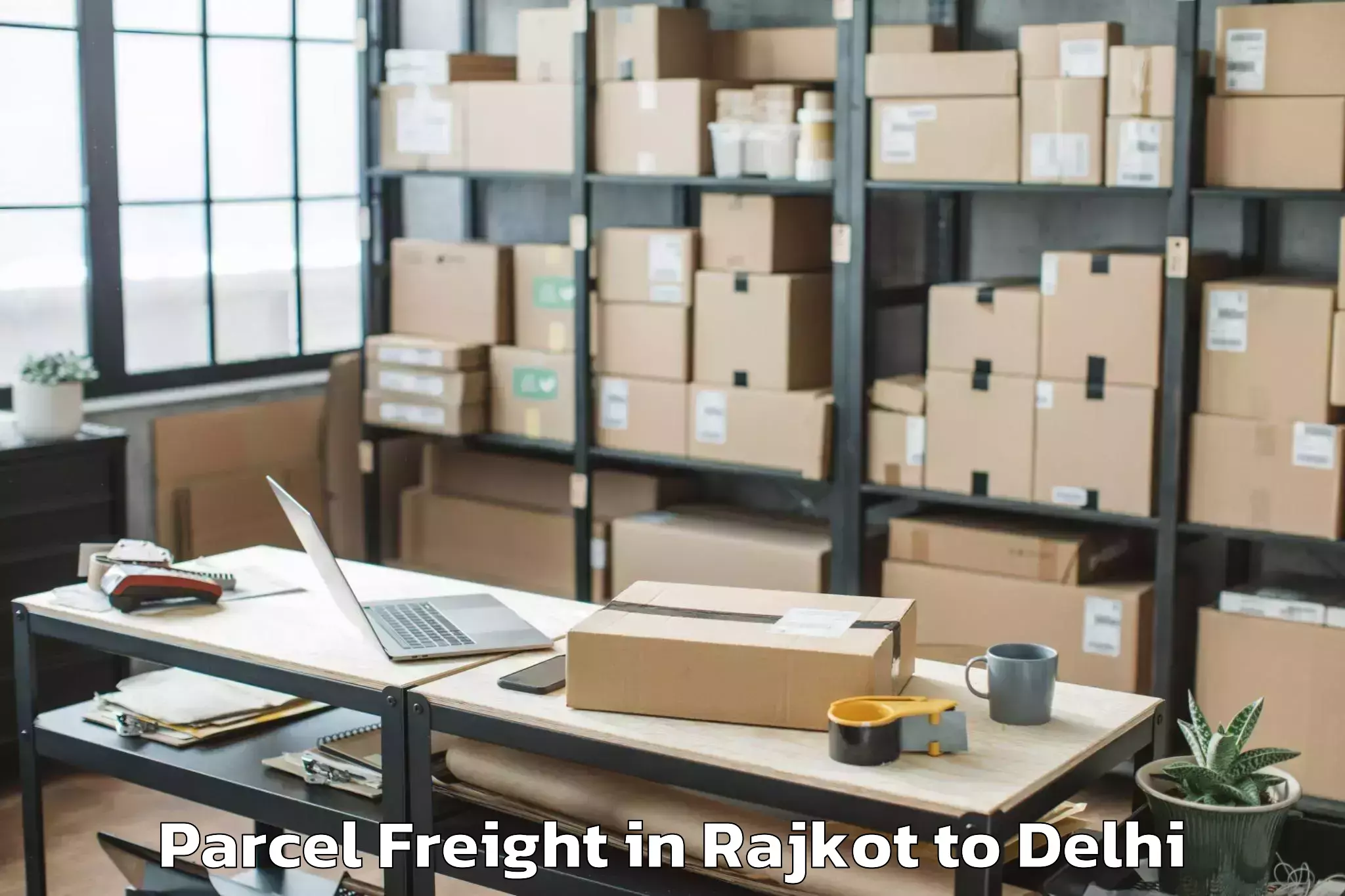 Book Your Rajkot to Indraprastha Institute Of Info Parcel Freight Today